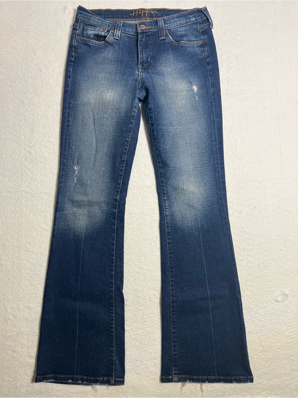 Hippie Women’s Dark Blue Bootcut Jeans - Faded Wash